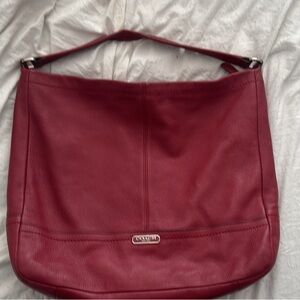 COACH Red Leather Shoulder Bag